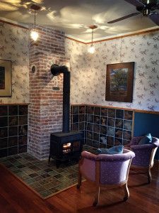 Fireplace with Hand Crafted Tiles by Charles